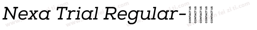 Nexa Trial Regular字体转换